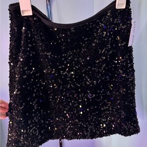 Nine West Black Sequin Skirt